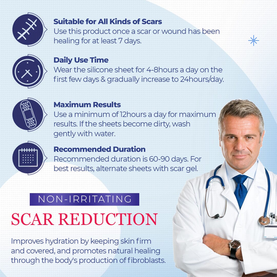 Ultracare™Medical Grade Silicone Scar Sheets